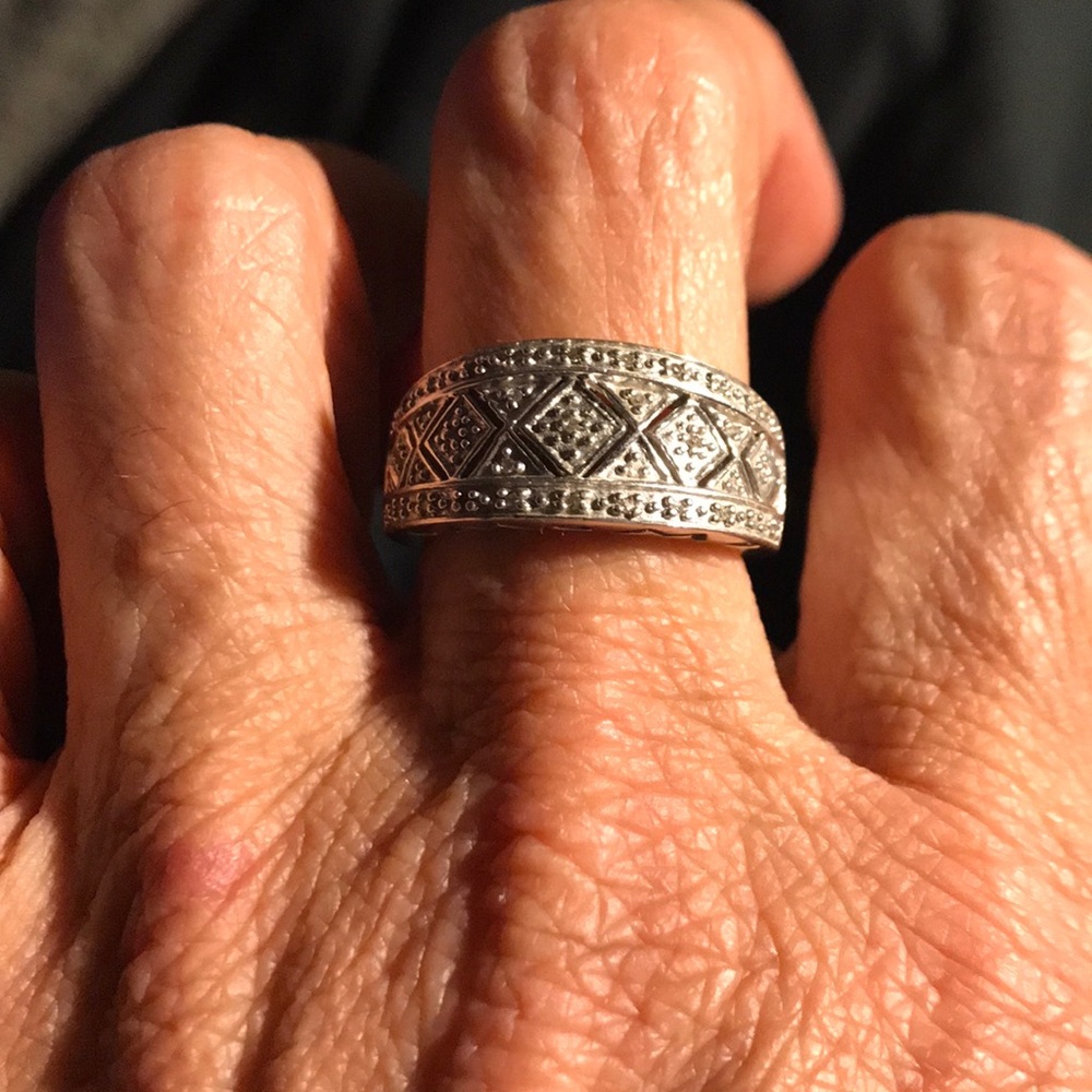 Sterling silver Mom ring
